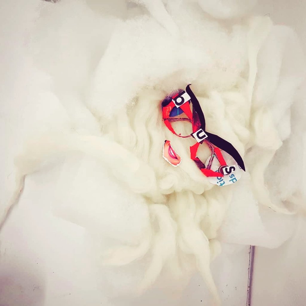 sculpture become really eerie and took on a life of it's own after adding a mouth to it.Considering adding more human elements