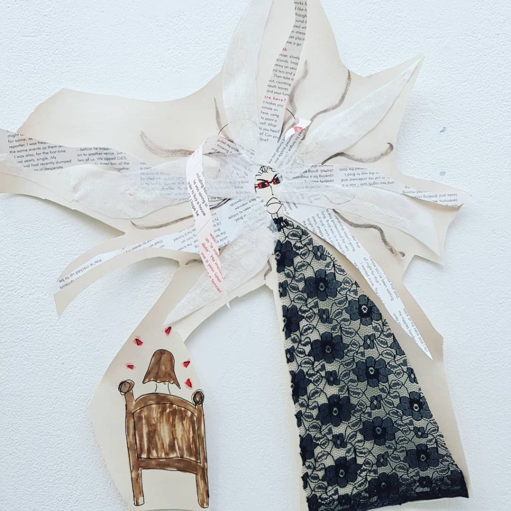 The character frightening small children in their beds.(inspiration taken from the Babadook)